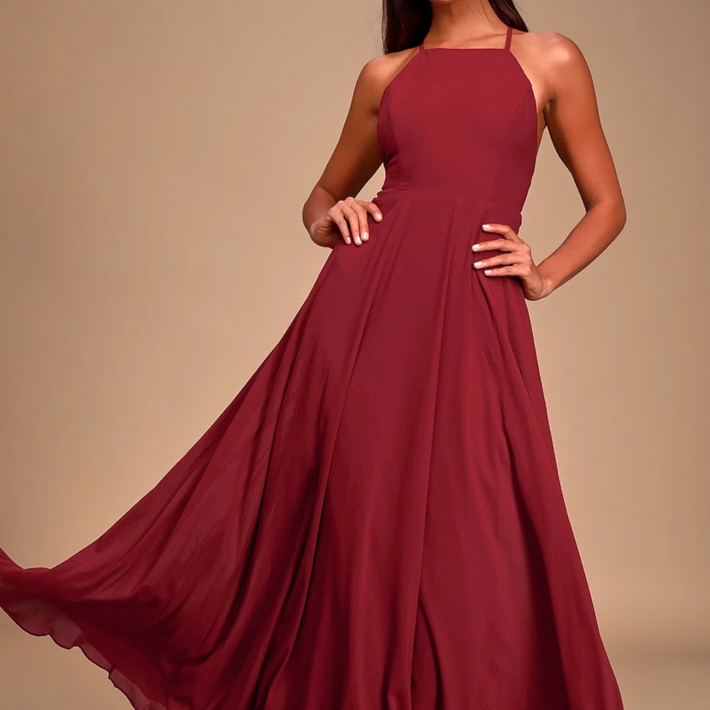 Lulus maxi wine dress